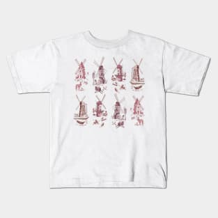 Holland Windmill Scenes Kids T-Shirt